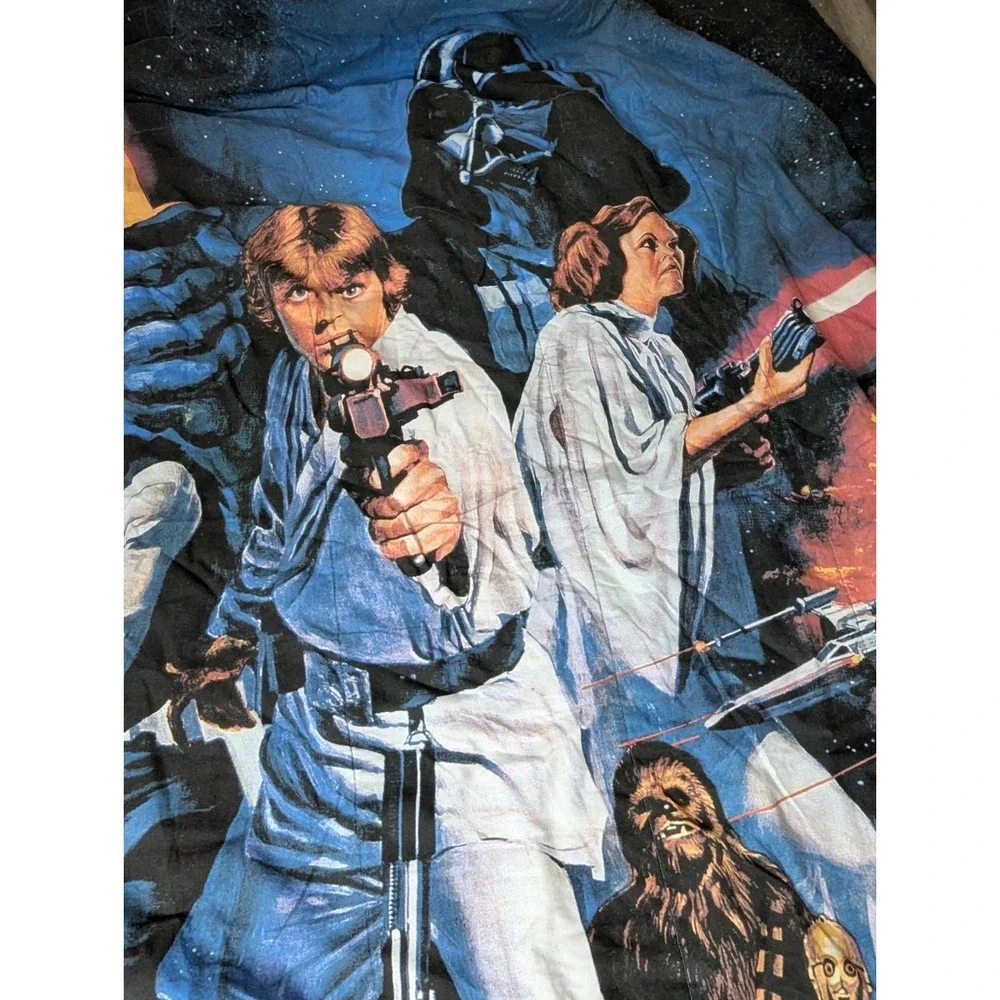 Vintage Star Wars Tom Chantrell Reversible Comforter Darth Vader 82x64